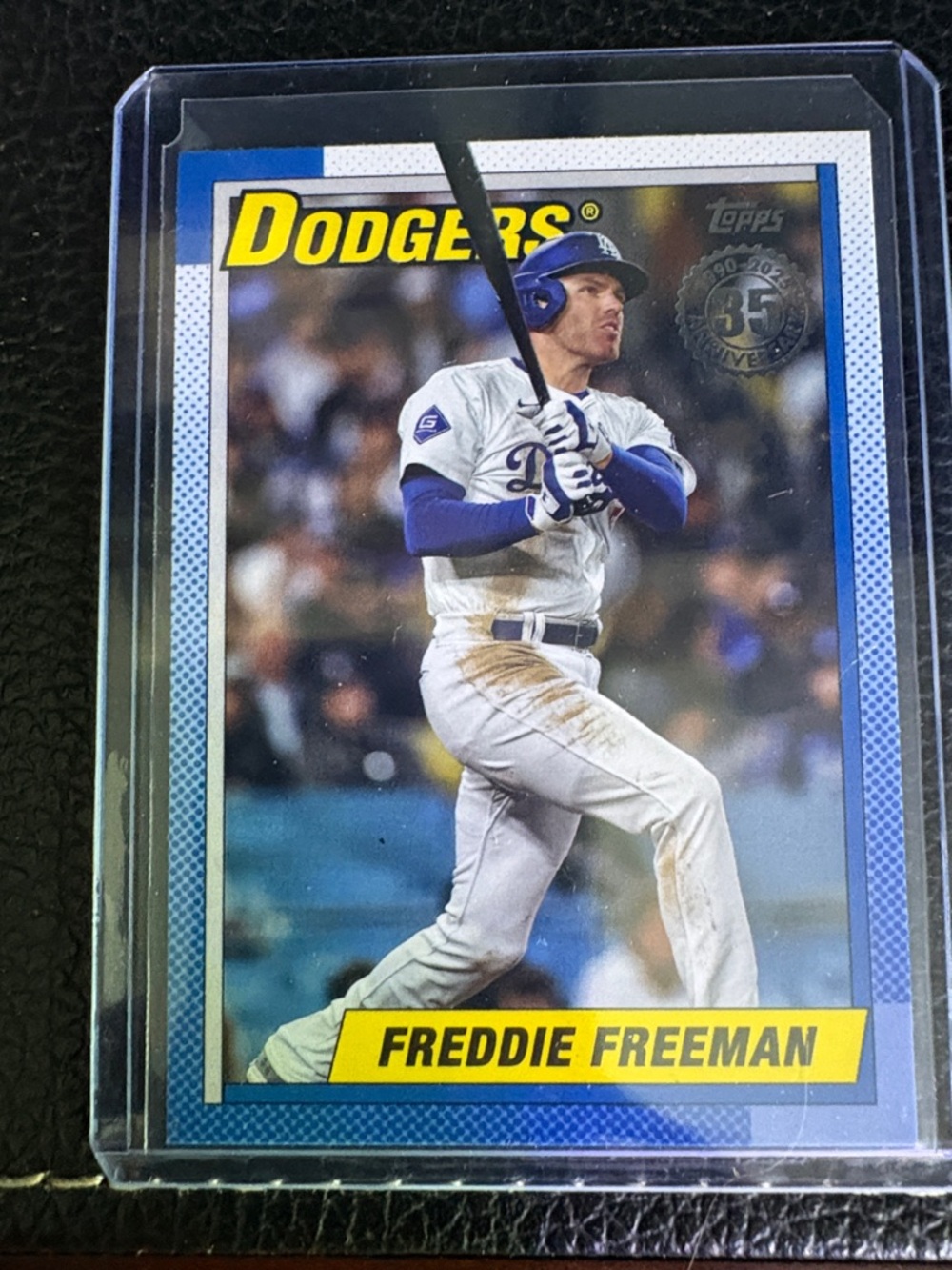 2025 Topps Dodgers Freddie Freeman Card - Blue Insert